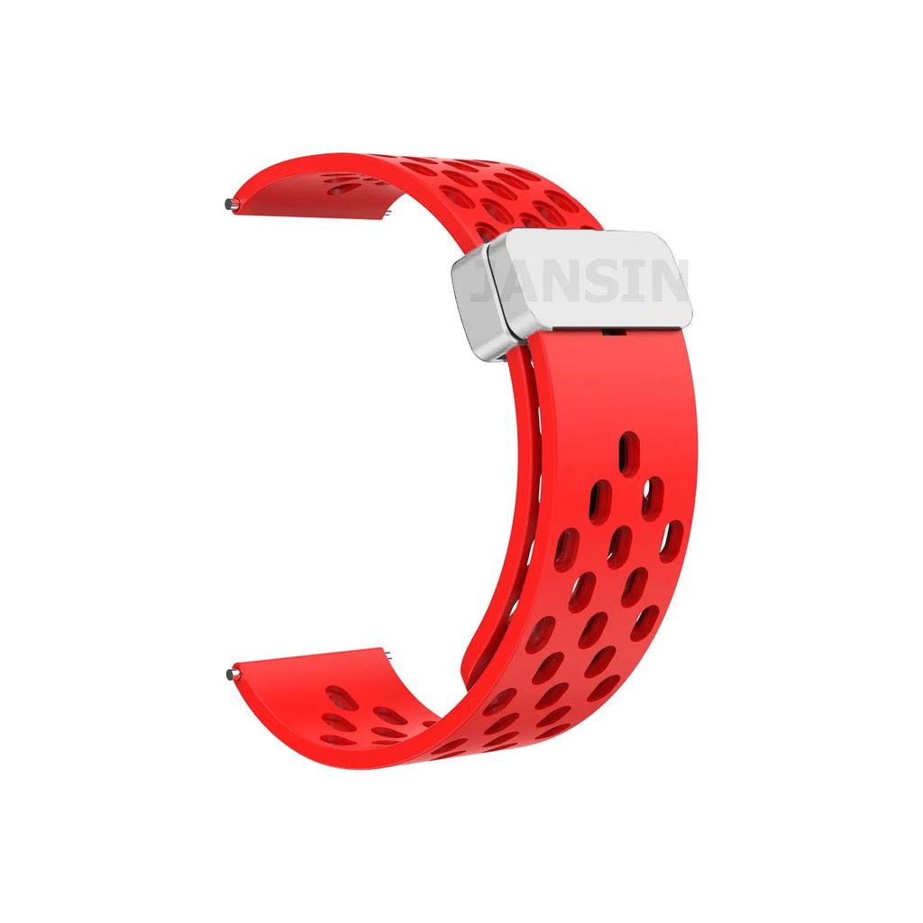 22mm Magnetic Silicone Strap For Amazfit Bip 6 5 5 Unity/GTR 2 3 4 Breathable For Amazfit Stratos/Balance/Pace Sports Wrist Belt