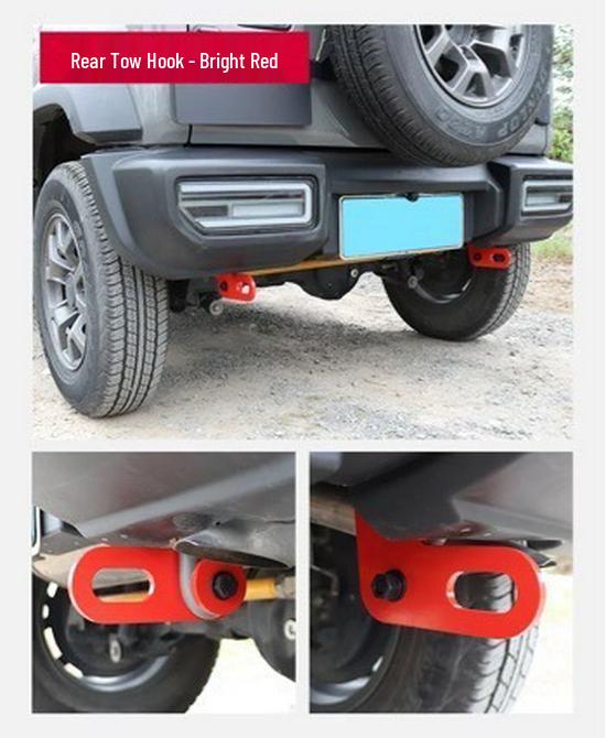 Красный буксировочный крюк для бездорожья для Suzuki Jimny JB74/64 (Модели 2018-2026 годов)