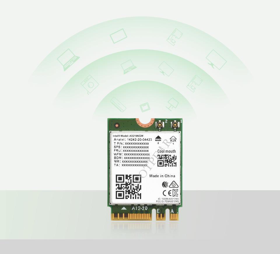 Модуль Intel AX210 Tri-Band Gigabit WiFi 6 с Bluetooth 5.2