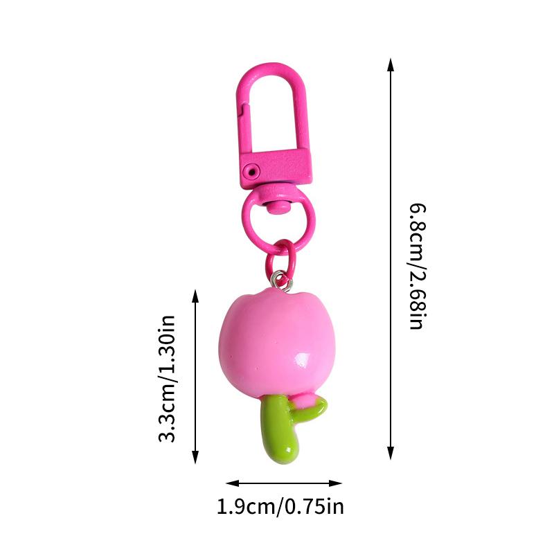 Корейский стиль конфетный цвет тюльпан цветок кулон брелок сумка украшения наушники чехол украшения автомобиль ключи аксессуары