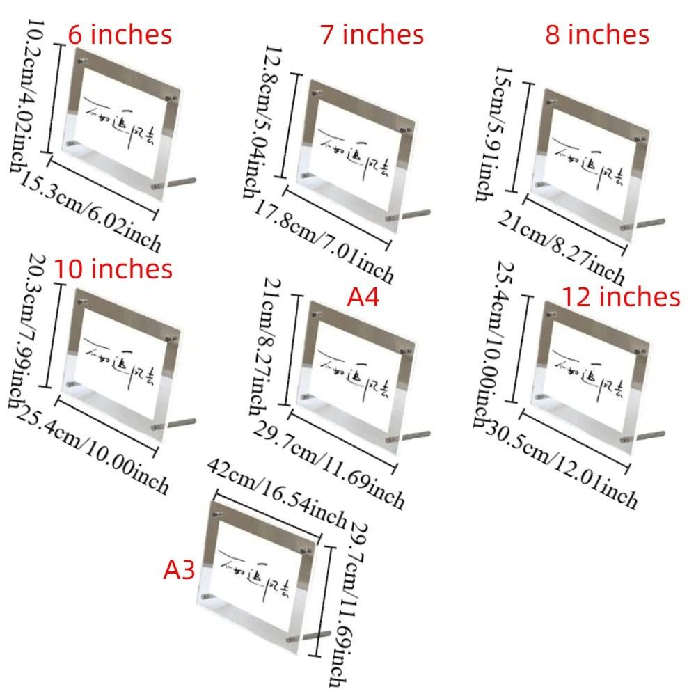 Прямоугольная акриловая фоторамка Горизонтальная подставка для постера Прозрачные фоторамки Офис
