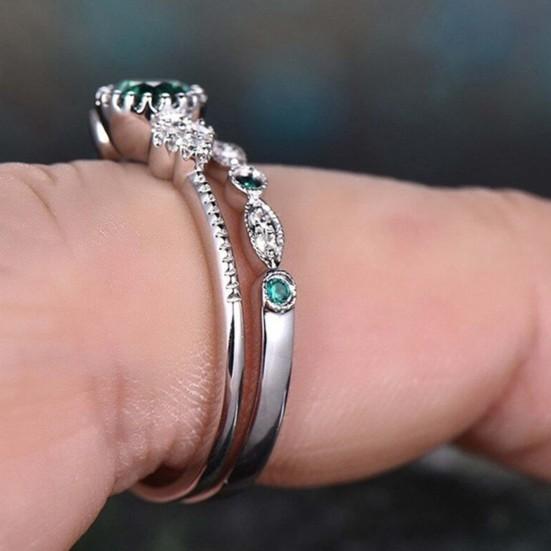 2 шт./компл. изысканные обручальные кольца с гладкой поверхностью, простые женские кольца с кубическим цирконием, очаровательные ювелирные изделия