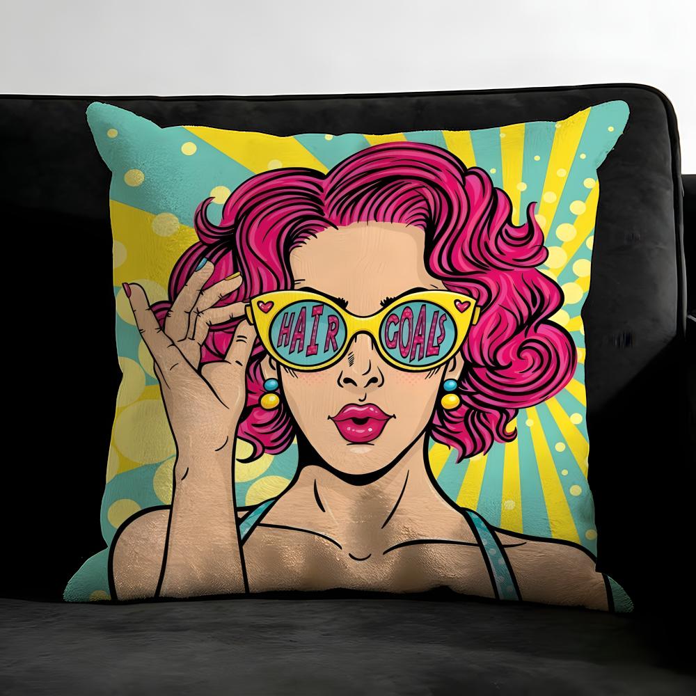 R-Roy L-Lichtenstein Подушка-подушка Наволочка Ультрамягкая Ткань, Дружелюбная к Коже Облакоподобный Комфорт и Скрытая Молния