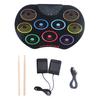 Electronic Drum Set Portable Easy To Play Roll Up Drum Pad Pedals Drum Sticks for Kids Children