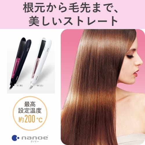 Panasonic Hair Iron for Straight Nanocare Overseas Compatible White EH-HS9E-W