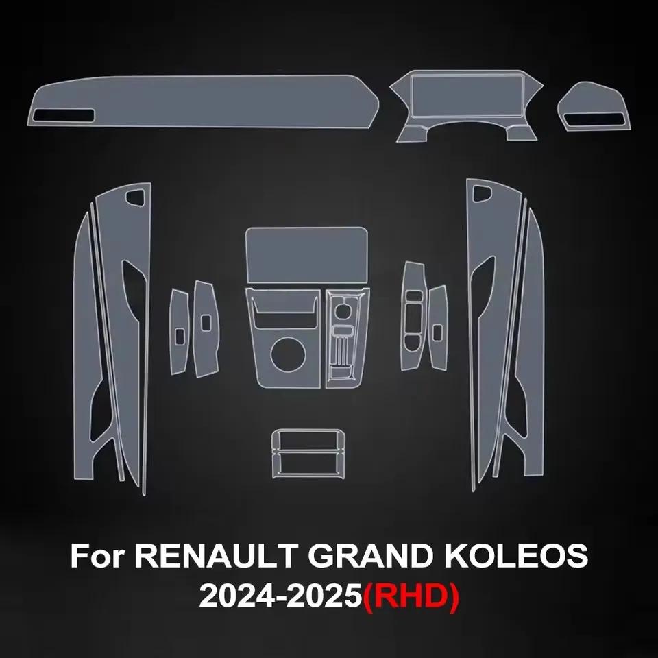 For Renault Grand Koleos 2024 2025 Automotive Interior Protection Transparent Film TPU Anti-scratch Sticker Dashboard GPS