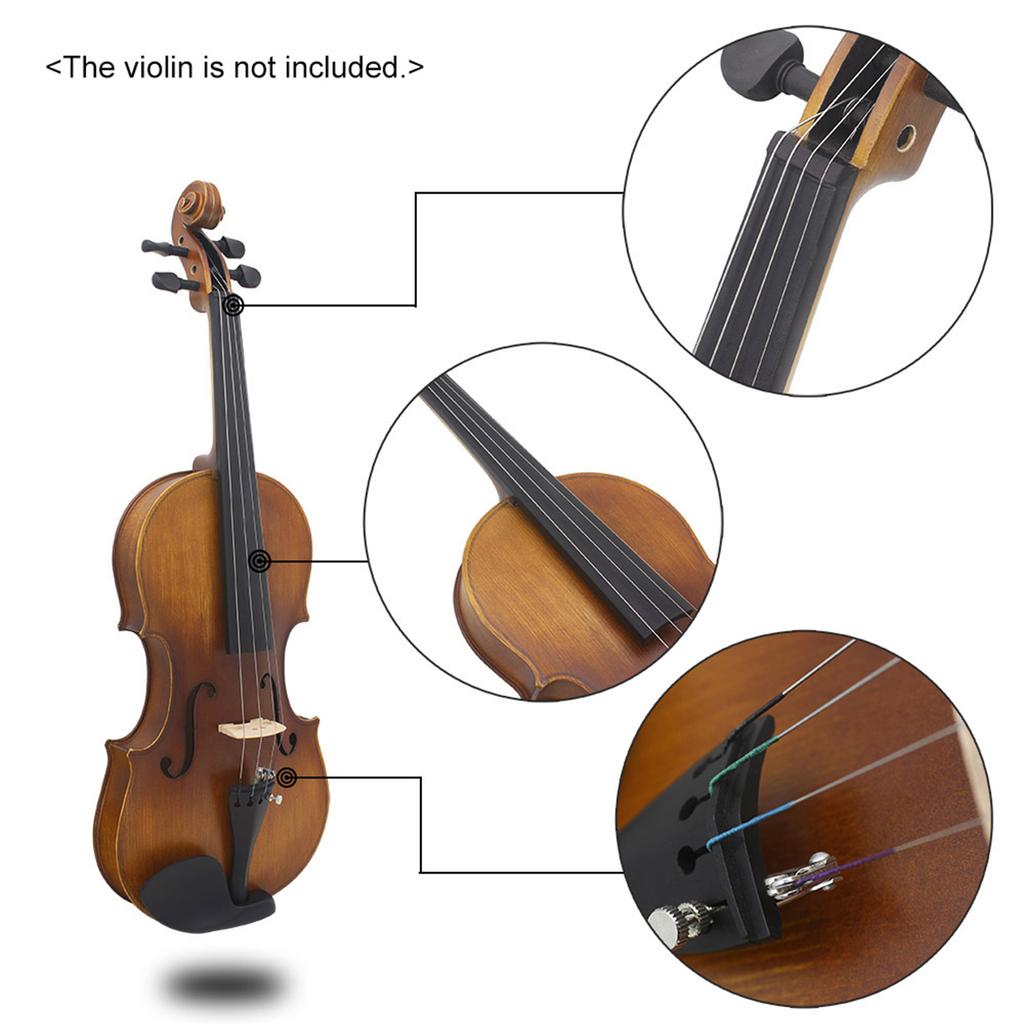 Universal Violin Fiddle String Strings Full Set (E A D G) Steel Core Nickel Silver Wound with Nickel Plated Ball End