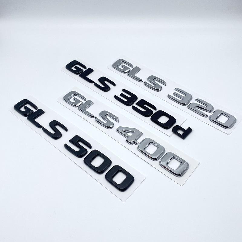 HXA4 ABS Car 3D Letters Styling Trunk Badge Sticker GLS320 GLS350d GLS400 GLS500 4MATIC Logo Emblem for X166 Series