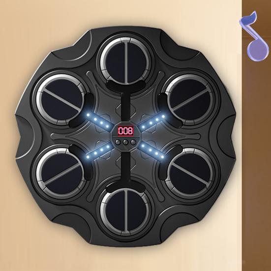 Музыкальная мишень для бокса со световым эффектом, совместимая с Bluetooth-соединением, регулируемая скорость, сложная тренировка, электронное оборудование для тренировки ударов