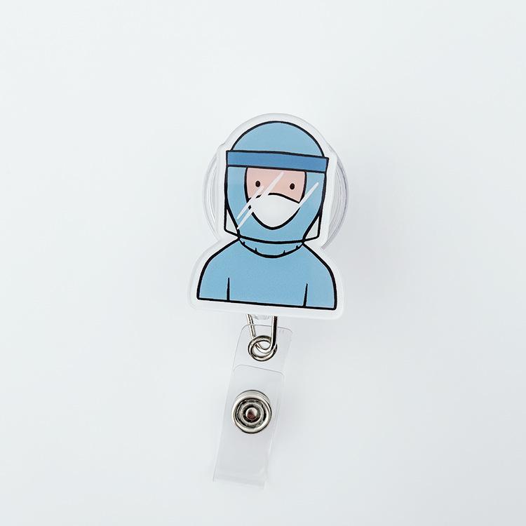Выдвижная катушка для бейджей Медицинский работник Рабочая карточка Клип Доктор Медсестра ID Имя Карточка Дисплей Тег Штатная карточка Держатель бейджа Аксессуары