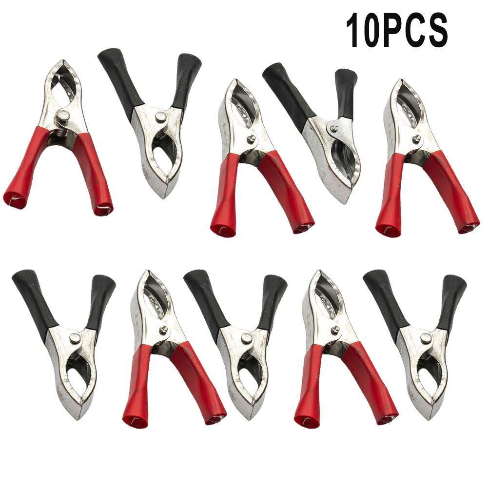 10PCS 30A75MM Crocodile For Alligator Clips Car Van Battery Test Insulated Test