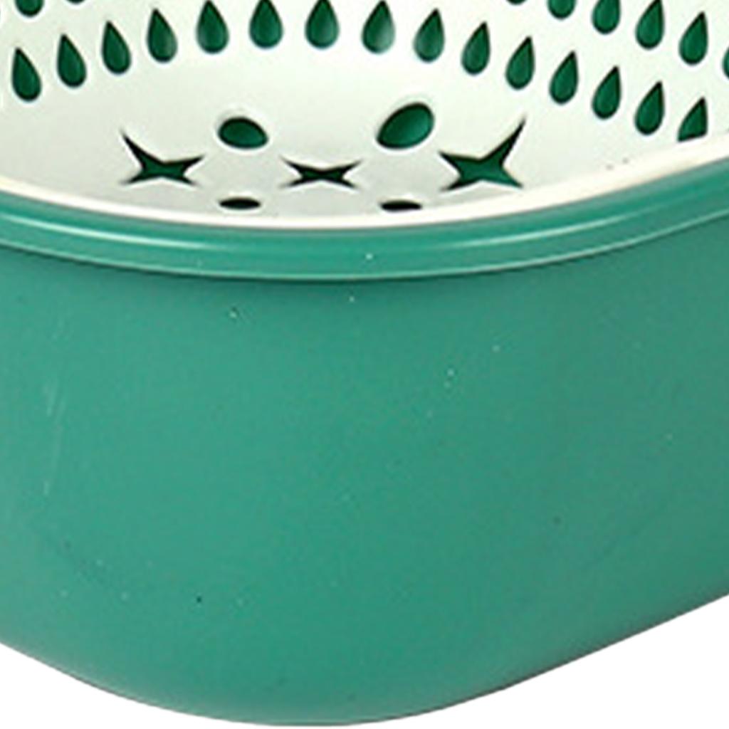 Кухонный дуршлаг, миска, двухслойная корзина для мытья овощей, утолщенный пластиковый сливной таз для кухни