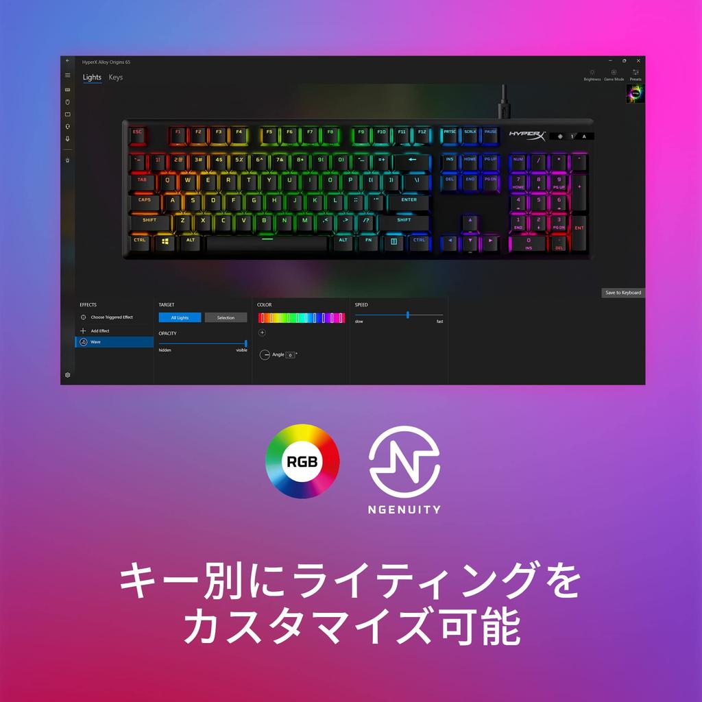 [English Layout] HyperX Alloy Origins RGB Mechanical Gaming Keyboard Aqua Axis For Gamers Manufacturer 2 Year Warranty 639N5AA#ABA