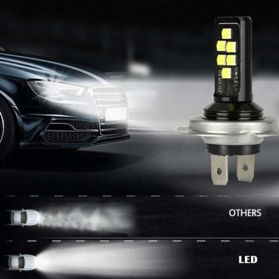 4pcs H7 LED Light Headlight Lamp Bulbs High Low Beam 240W 6000K Car Accessories