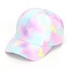 Duck Tongue Design Peaked Cap Tie-dye Print Visor Cap Kids Baseball Cap  For Children Girls