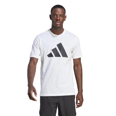 Мужская футболка с коротким рукавом Adidas Train Essentials Feelready с логотипом, размер XL, BXH37, бело-черная (IM4373),