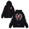 826 CHROME HEARTS 2025 Autumn and Winter New Plus Size Classic Style Logo Zipper Hooded Sweatshirt, Suitable for Couples To Wear
