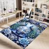 1 шт. Коврик для пола с рисунком павлина, нескользящий, для офиса, гостиной, спальни, столовой - Машинная работа, плоское плетение, W244