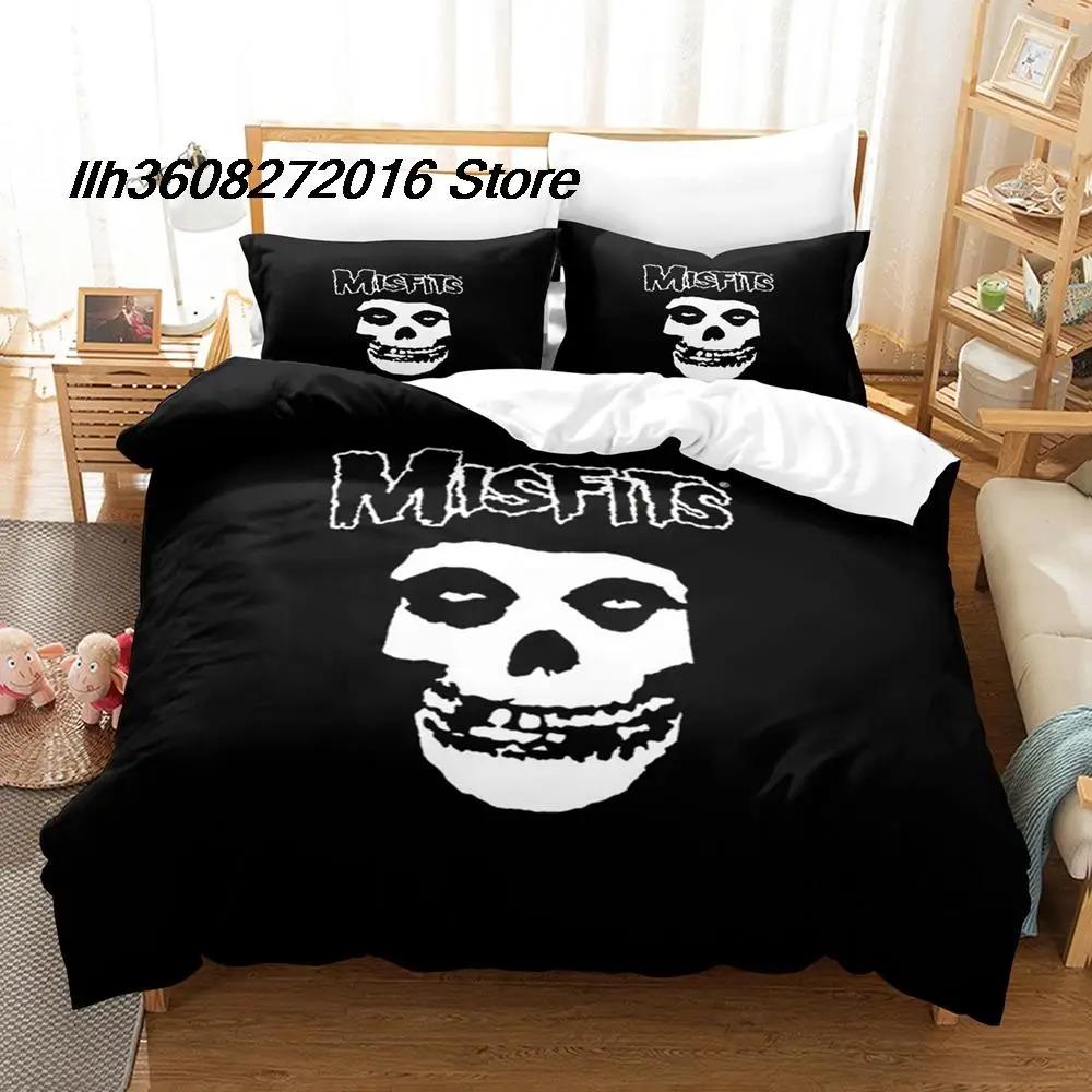 New The Misfits Glenn Danzig Bedding Set Single Twin Full Queen King Size Bed Set Aldult Kid Bedroom Duvetcover Sets 3D Skull