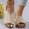 Fashion Women's Slippers 2024 Hot Sale Ladies Shoes Plus Size Sewing Daily Slippers Women New Round Toe Wedge Sandals Zapatos De Mujer