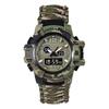 Men's Outdoor Survival Watch with Dual Display, Life-Saving Rope, Fire Starter, Whistle, and Compass