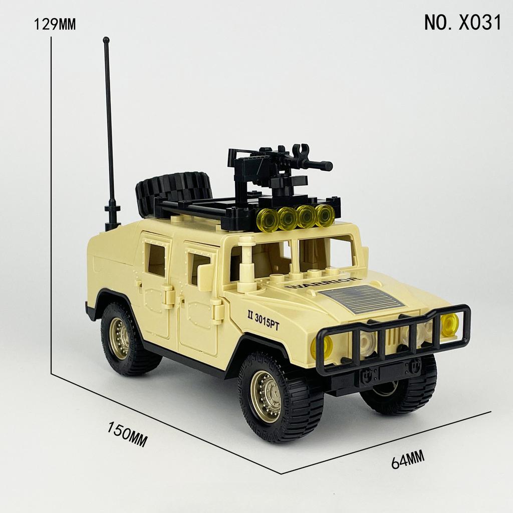 Military Series Desert Off-road Vehicle Camouflage SWAT Doll Children's Building Blocks