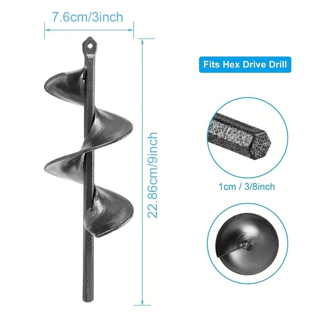Auger Bits Are Used To Grow 3" Diameter Drill Bits for Growing 3"×9", 3"×16.5", 3"×24" ,220*40mm,220*50mm,300*80mm Bulb Auger St