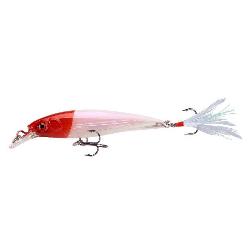 Горячая приманка Minnow Triple Feather Hook для окуня и мандарина, пресноводная и морская, 7 г, 10,5 см