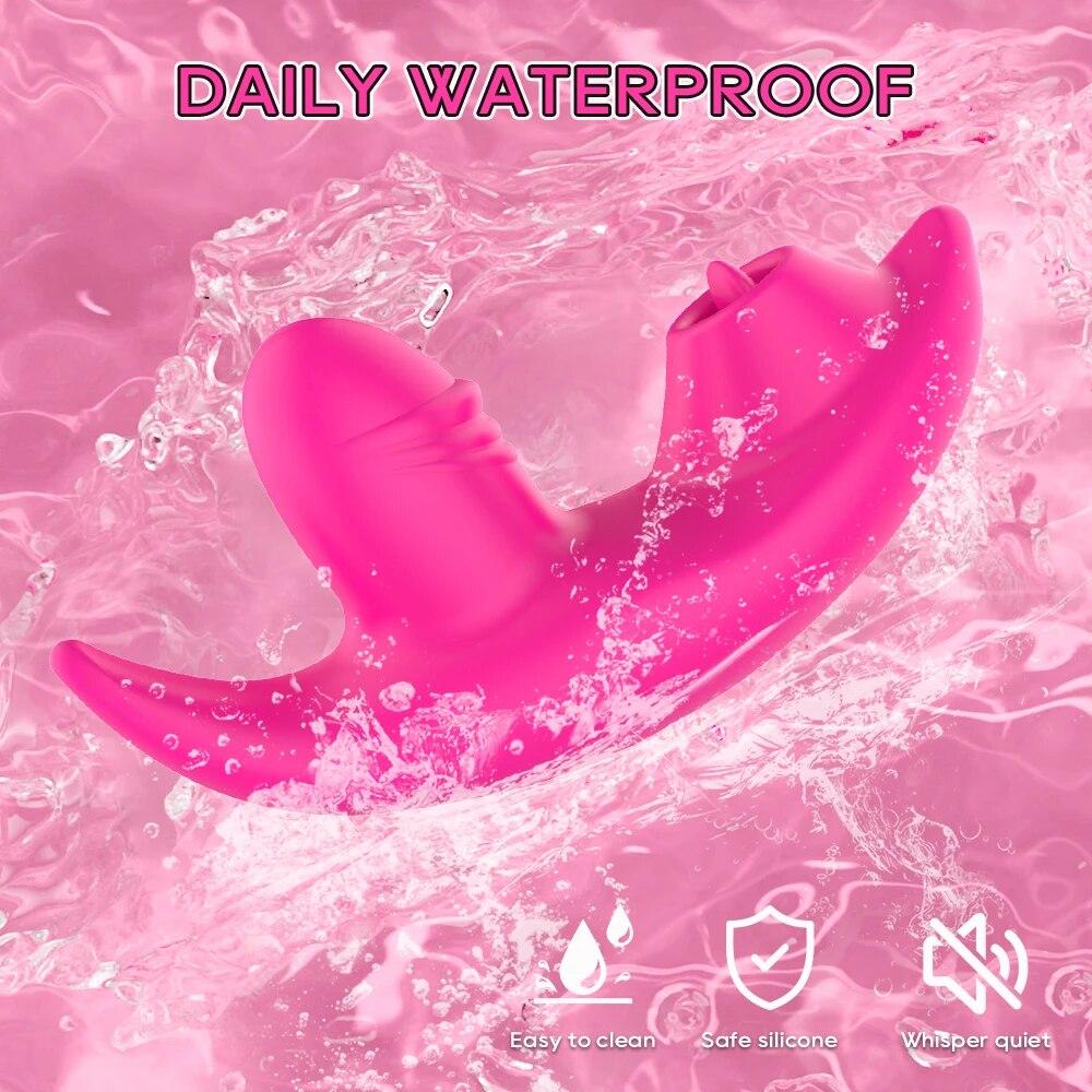 Вибрирующие трусики для лизания клитора для женщин Стимулятор клитора Секс-игрушка Женский вибратор Эротические сексуальные игрушки для девочек Взрослые Секс-шоп