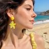 Summer Beach Vacation Accessories 1 Pair Starfish Drop Earrings, Dangle Stud Lightweight Resin Earrings Ocean Themed Holiday Coastal Jewelry