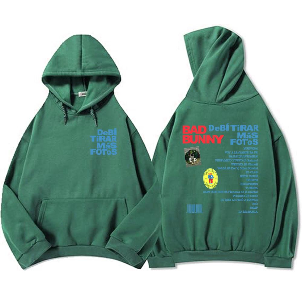 Unisex Streetwear Bad Bunny DTMF Hoodies 2025 New Album Debí Tirar Más Fotos Printing Sweatshirts Winter Comfortable Male Hoodie