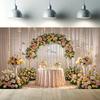 1 шт. Элегантный цветочный арочный полиэстеровый фон для свадеб, праздничных вечеринок, домашних и садовых торжеств, студийного фона и мероприятий на открытом воздухе