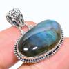 Подвеска из натурального лабрадорита из стерлингового серебра 925 пробы 1,26 дюйма r8m00