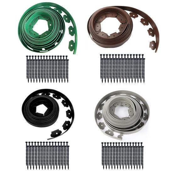 Долговечный рулон садовой окантовки L-образный многоразовый каменный травяной барьер