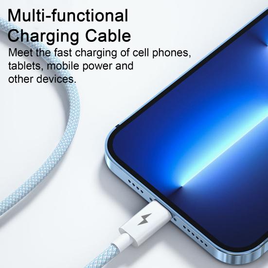 Fast Charging Cable 3-in-1 Anti-Winding with Smart Chip 66W 6A Multi-Device Support Charging Cable Phone Supplies