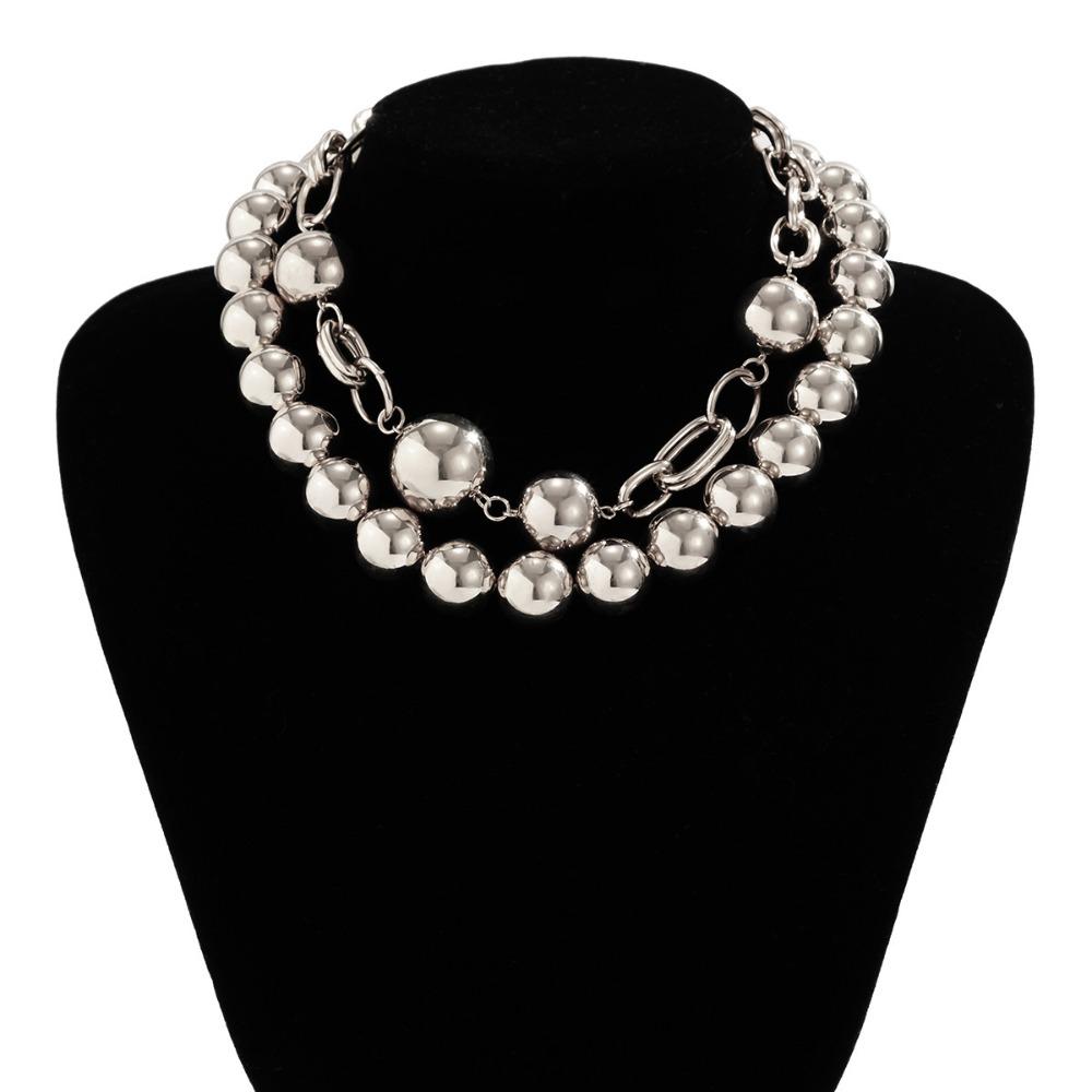 Statement Collar Pearl Choker Necklace Exaggerated Chunky Clavicle Choker Party