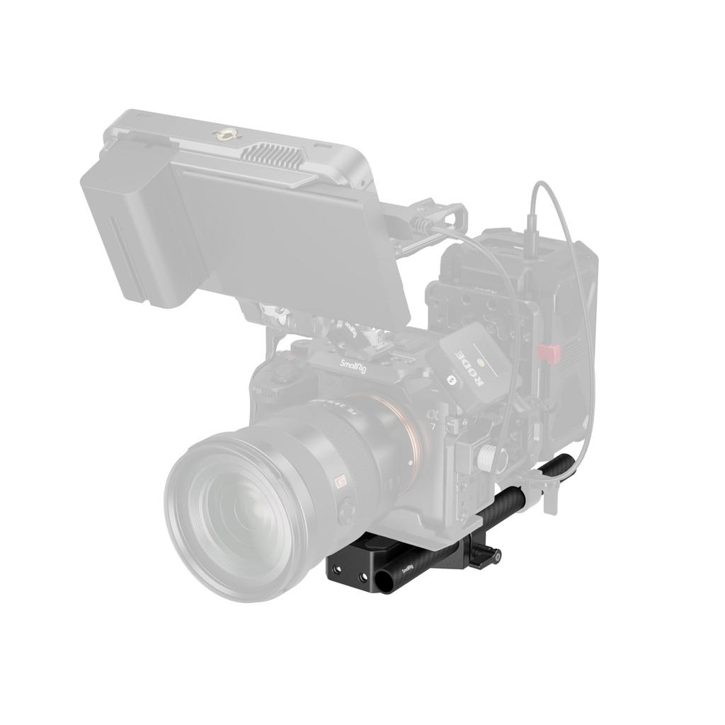 SmallRig Camera Baseplate Kit with 15mm LWS Rod Rail Clamp and Carbon Fiber 15mm Rods for Sony Canon Sony and Camera Cages 8-inch/20cm