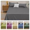 1 Pc Bed Flat Sheet for Double Bed Plain Solid Color Top Sheets Single/Queen/King Flat Bedsheets Soft Home Bed Linen Sheets