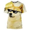 Funny Dog Emoji T-shirt 3D Printed Dog Graphic T-shirt Men's Clothing Dog Fan T-shirt