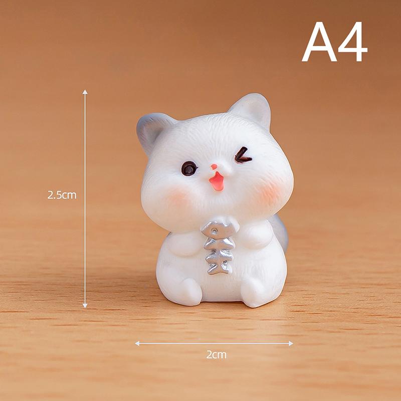 Статуэтки Миниатюры Мультфильм Милый Кот Котенок Животные Микро Пейзаж Украшения Для Украшения Дома Декор Для Комнаты Аксессуары
