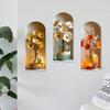3 шт. 3D Ваза для цветов Наклейки на стену Искусственный Цветок Настенное искусство Самоклеящиеся Цветочные Наклейки на стену для Спальни Гостиной