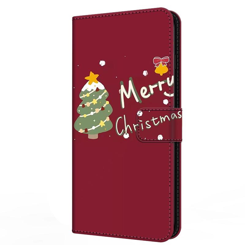 Wallet For Oneplus Ace 6 Flip Stand Book Phone Cover Magnetic Leather Case Cartoon Anime Merry Christmas Capa Oneplus Ace6 5G