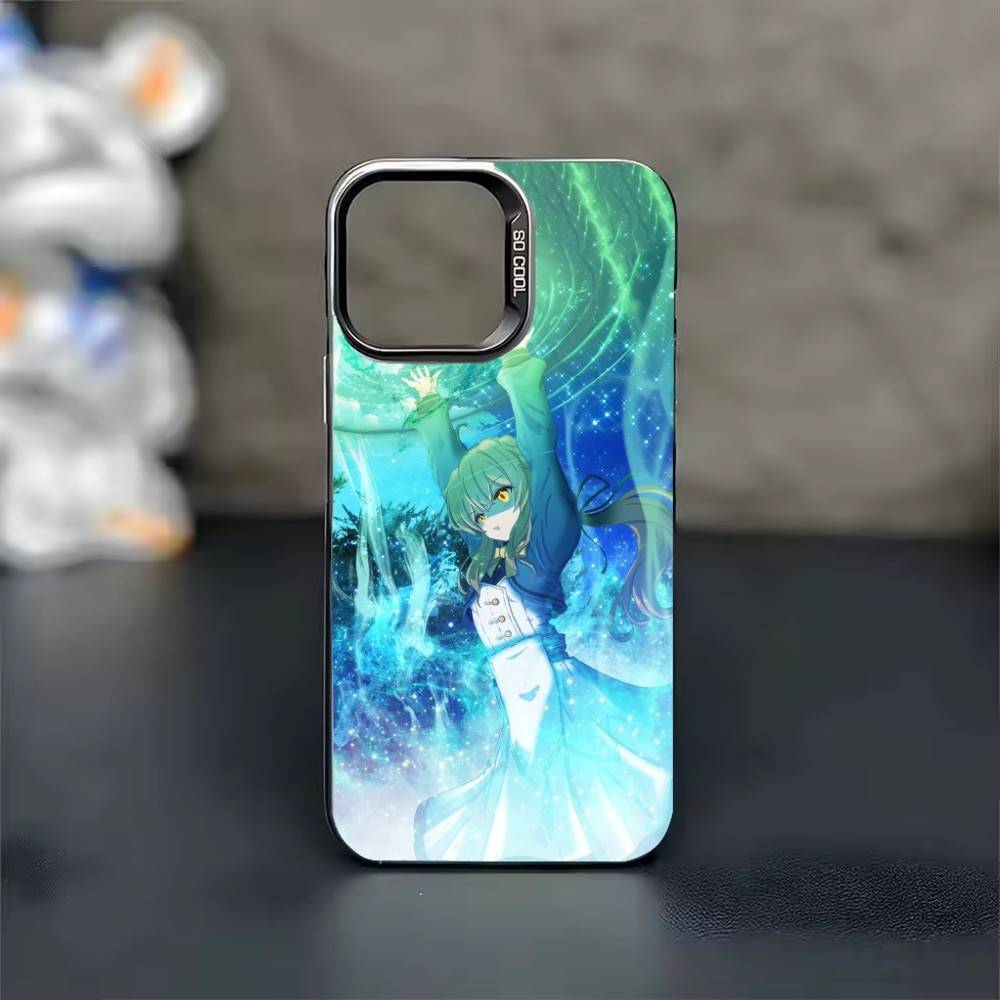 S-Silent Witch M-Monica Чехол для телефона для iPhone 17,16,15,14,13,12,11,Pro Max,Plus Конфетный Серебристый Чехол