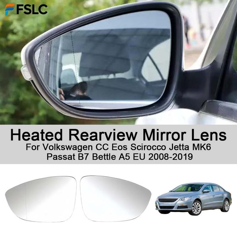 Cars Accessories Heated Rearview Mirror Lens For VW CC Eos Scirocco Jetta MK6 Passat B7 Bettle A5 EU 2008- Car Upgrade