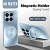 AG Матовый Магнитный Чехол для Magsafe Xiaomi 17 Pro Max 15 14 13T 13 Pro Подставка 360° Вращающееся Кольцо Держатель Задняя Крышка
