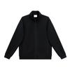 Heavyweight Stand Collar Zipper Jacket - Women's Trendy Autumn/Winter Loose Fit Hoodie, 380g, Solid Color, Drop Shoulder Design.