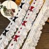 1yard Sewing Edges Trim Accessories Lace Weaving Tape Clothing Accessories Bow Lace Embroidery Decorative 7cm Wide