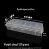 Fishing Gear Storage Box with Double-Sided Lure Compartments and Soft Bait Holder