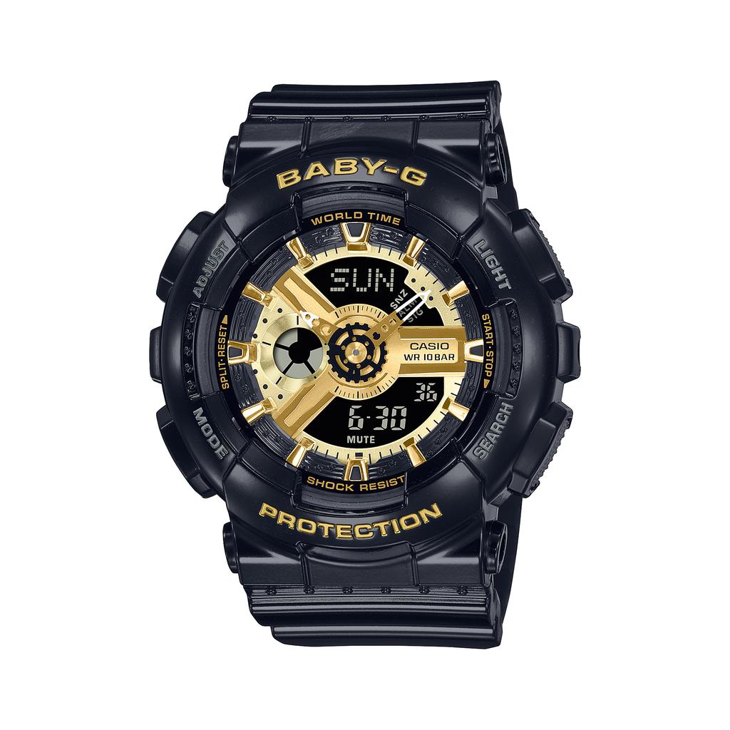 Casio Мужские часы G-SHOCK из смолы, водостойкость 100 м, аналоговые, ударопрочные, кварцевые BA-110X-1A