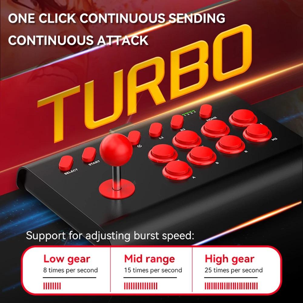 BSD-Y02 Wireless Arcade Stick Games Control Rocker for PS4/Switch Console Controller PC TV Android IOS Phones Fight Stick Joystick Gamepad Accessories